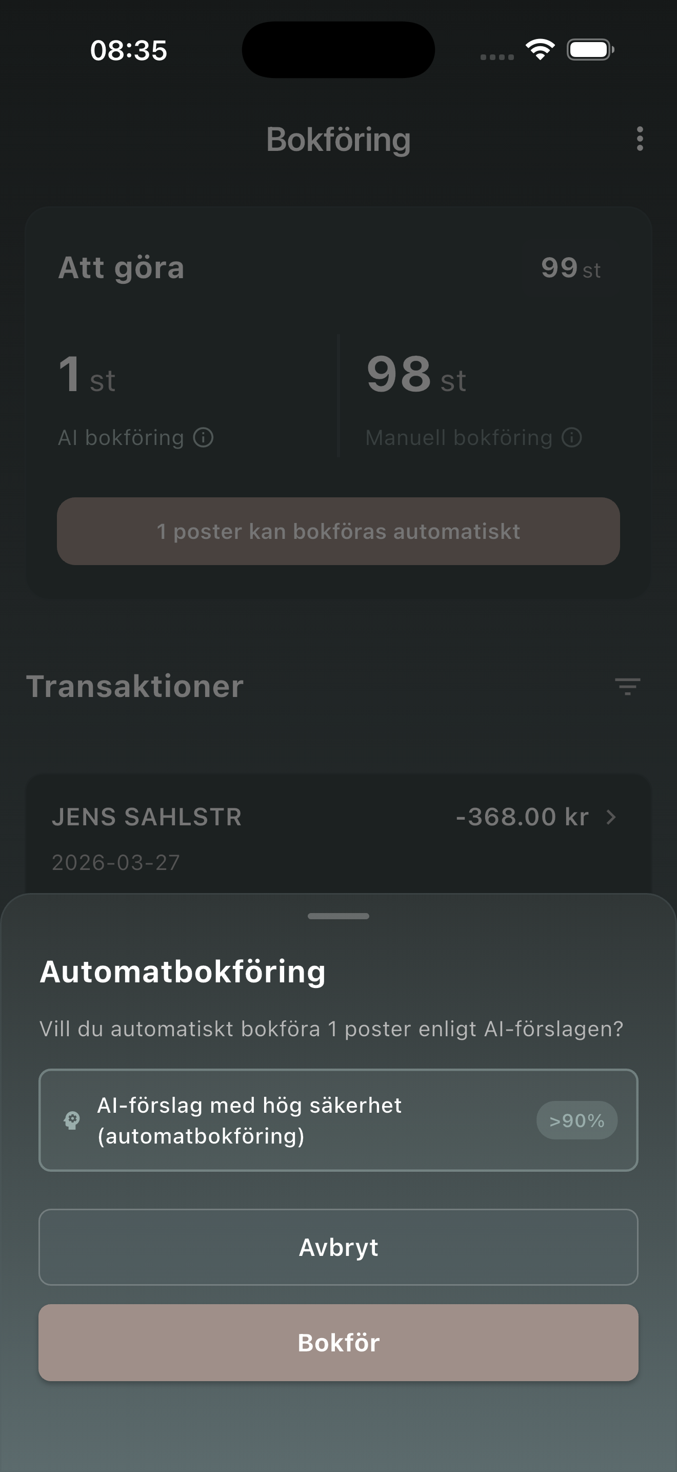 Autopilot i pAId — AI-förslag du godkänner